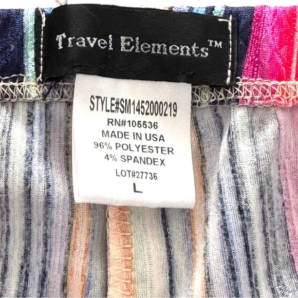 Travel Elements Size L Monsoon Savannah Stripe Wide Leg Elastic Waist Trousers - Picture 4 of 4